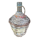 Old Dame Jeanne Bottle Glass + Woven Rattan Vintage #E527
