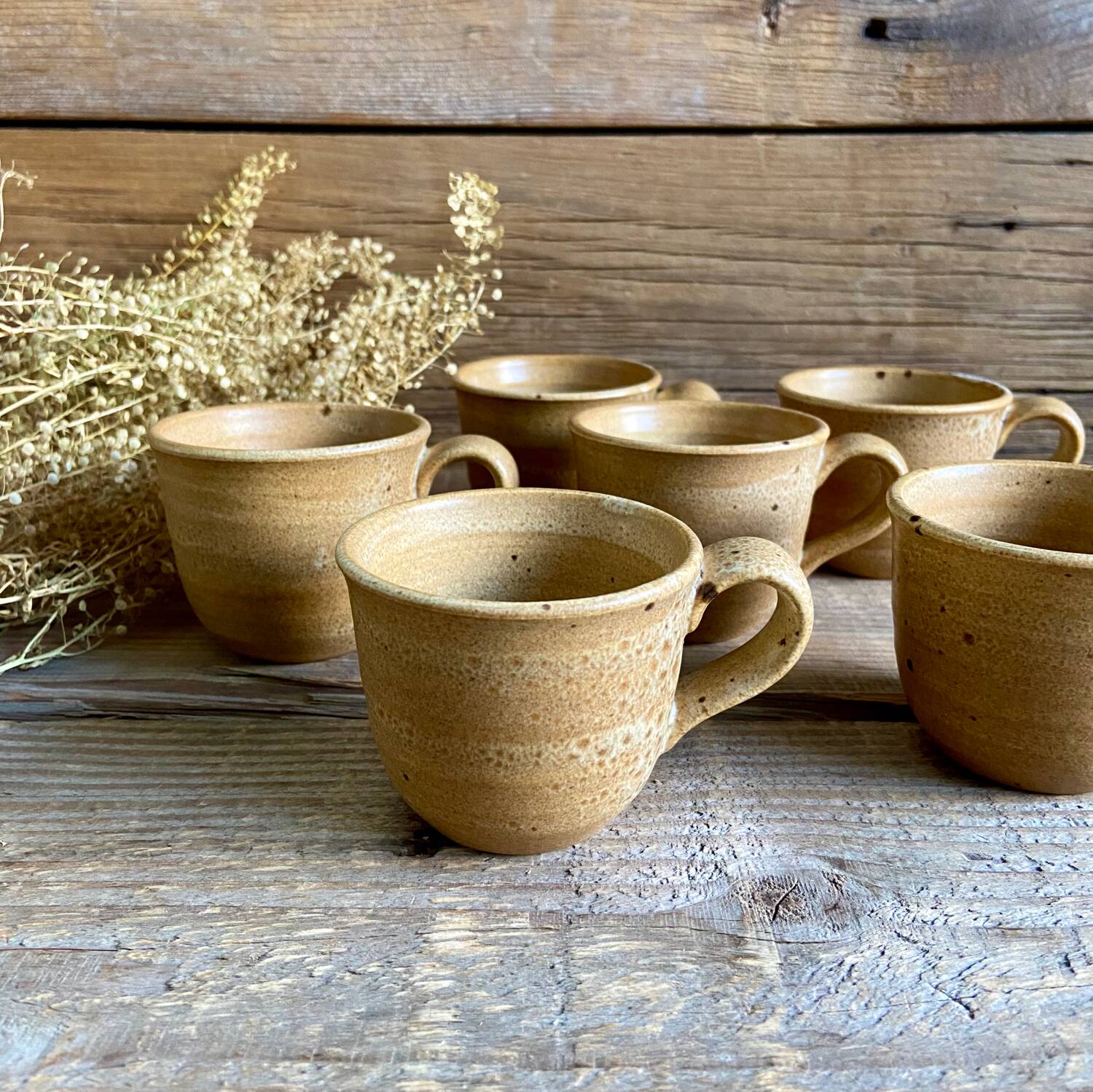 6 vintage France stoneware cups
