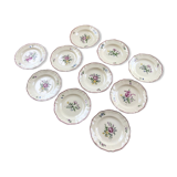 10 flower plates Sarreguemines Lyon