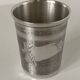 925 sterling silver goblet with engraved decoration, French work, Minerva hallmark