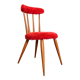 Vintage red furry chair