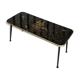 Vintage retro coffee table with black dansette legs
