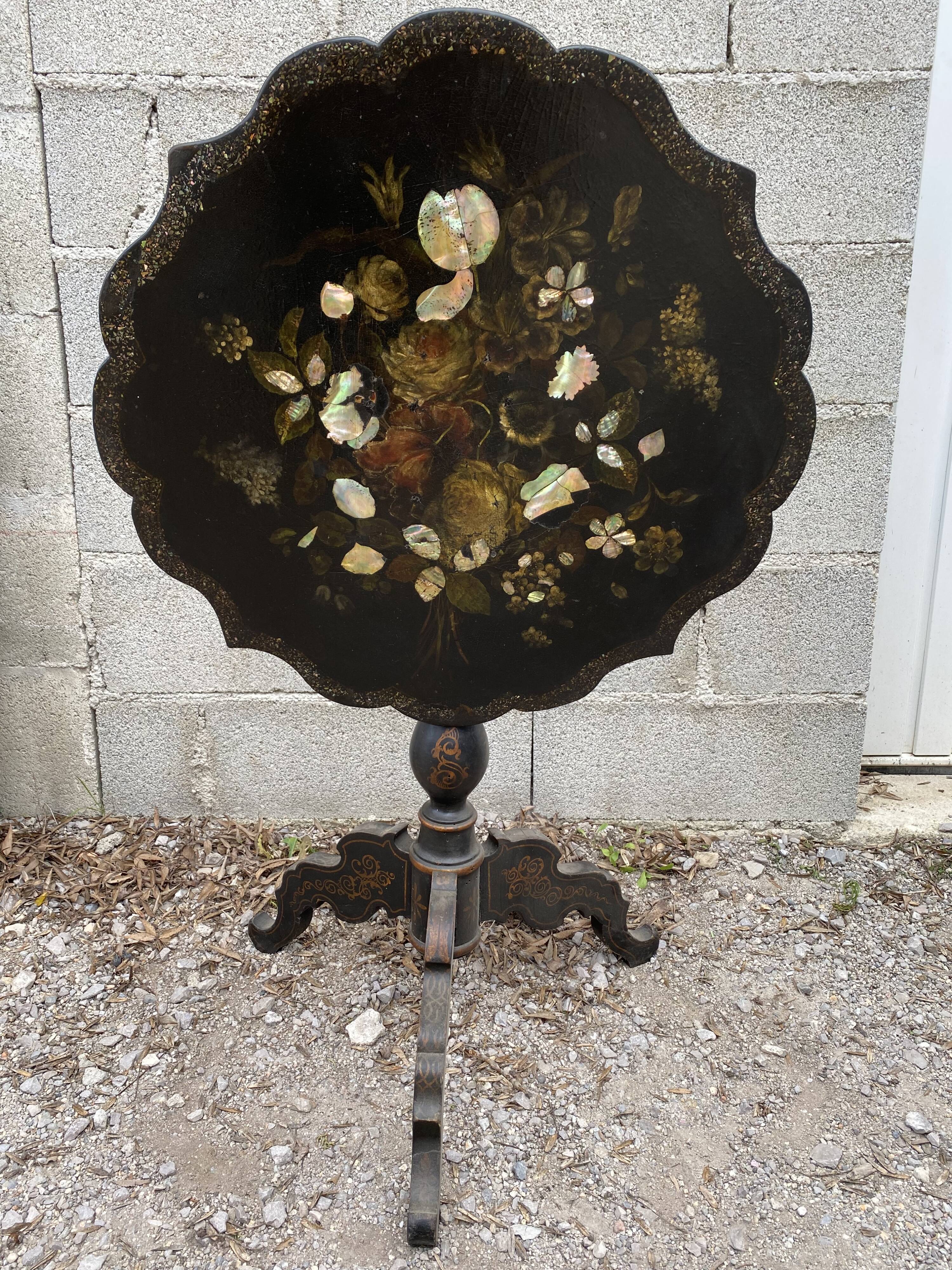 Table pedestal table 19th napoleon3