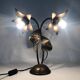 Magnificent floral and foliage lamp, Art Deco style, 1980s