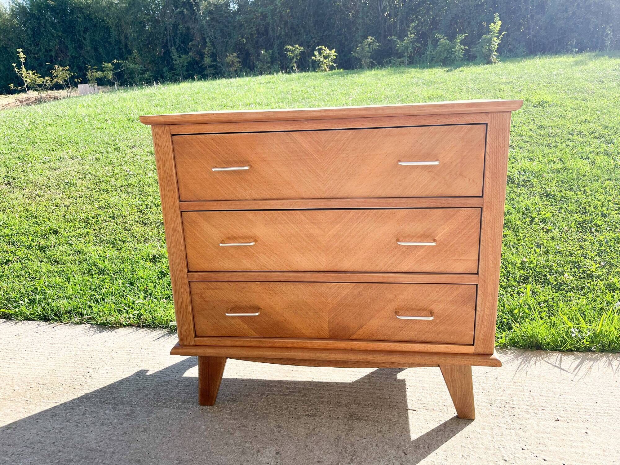 3-drawer chest of drawers, compass feet, from the 50s
