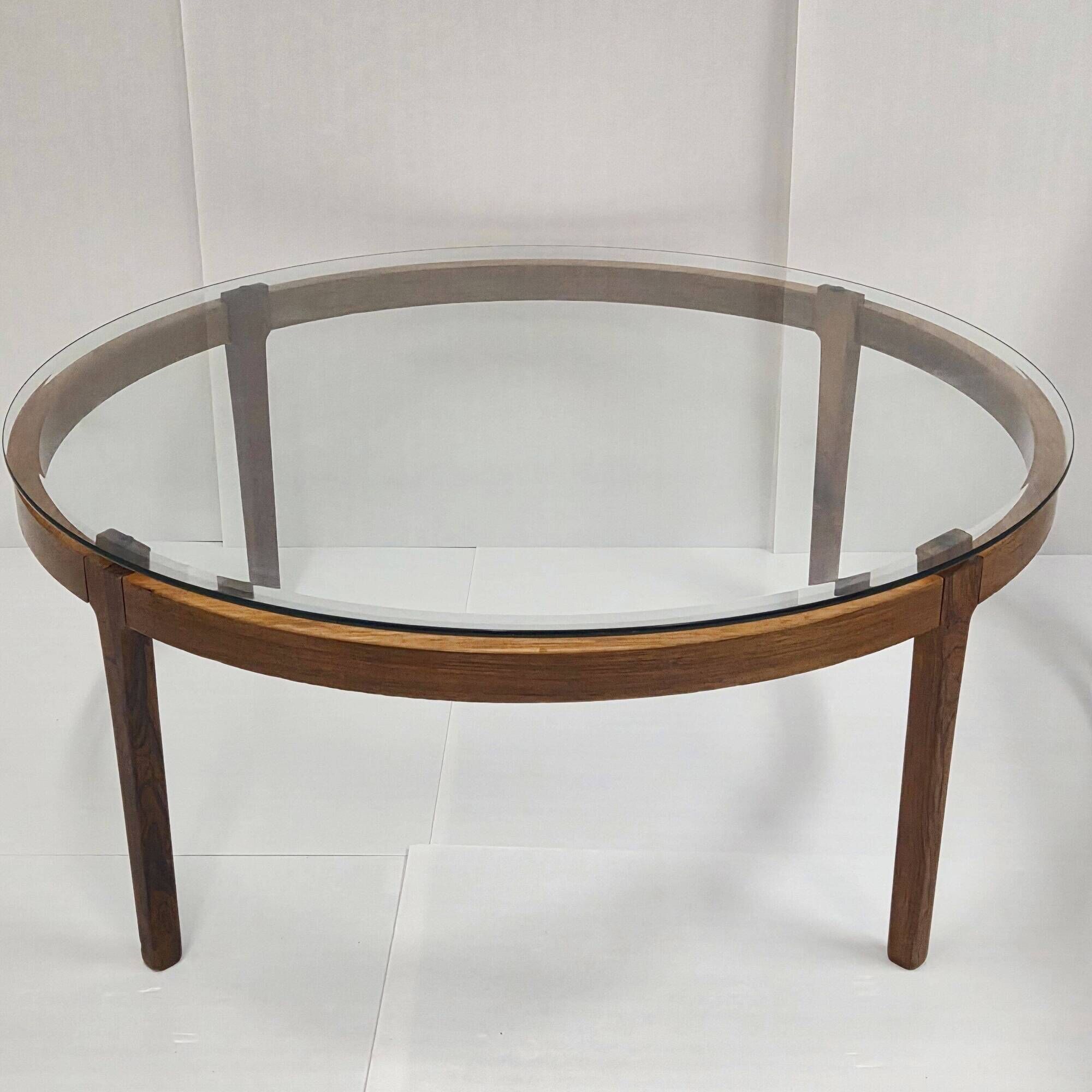 Scandinavian coffee table, 110cm diameter, circa 1960