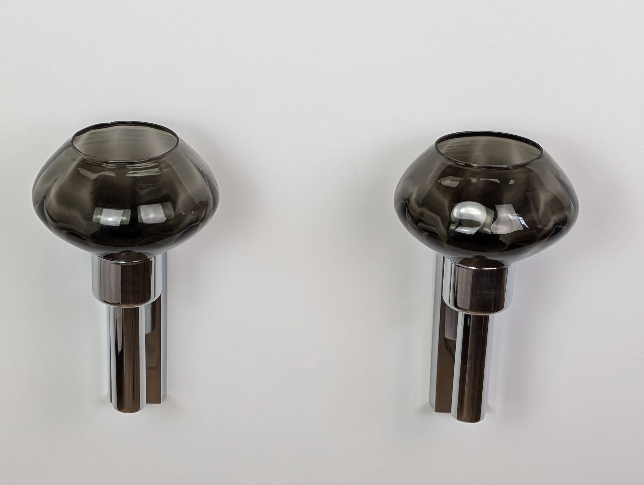 Paire d'appliques chrome
