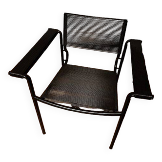 Vintage black Spaghetti armchair Giandomenico Belotti for Alias, model 109