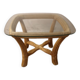 Table basse en rotin