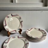 8 Digoin Sarreguemines plates
