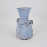 Sky blue glazed ceramic vase