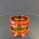 Vintage Orange Cigar Glass Ash Tray