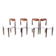Ensemble de 4 chaises vintage scandinave