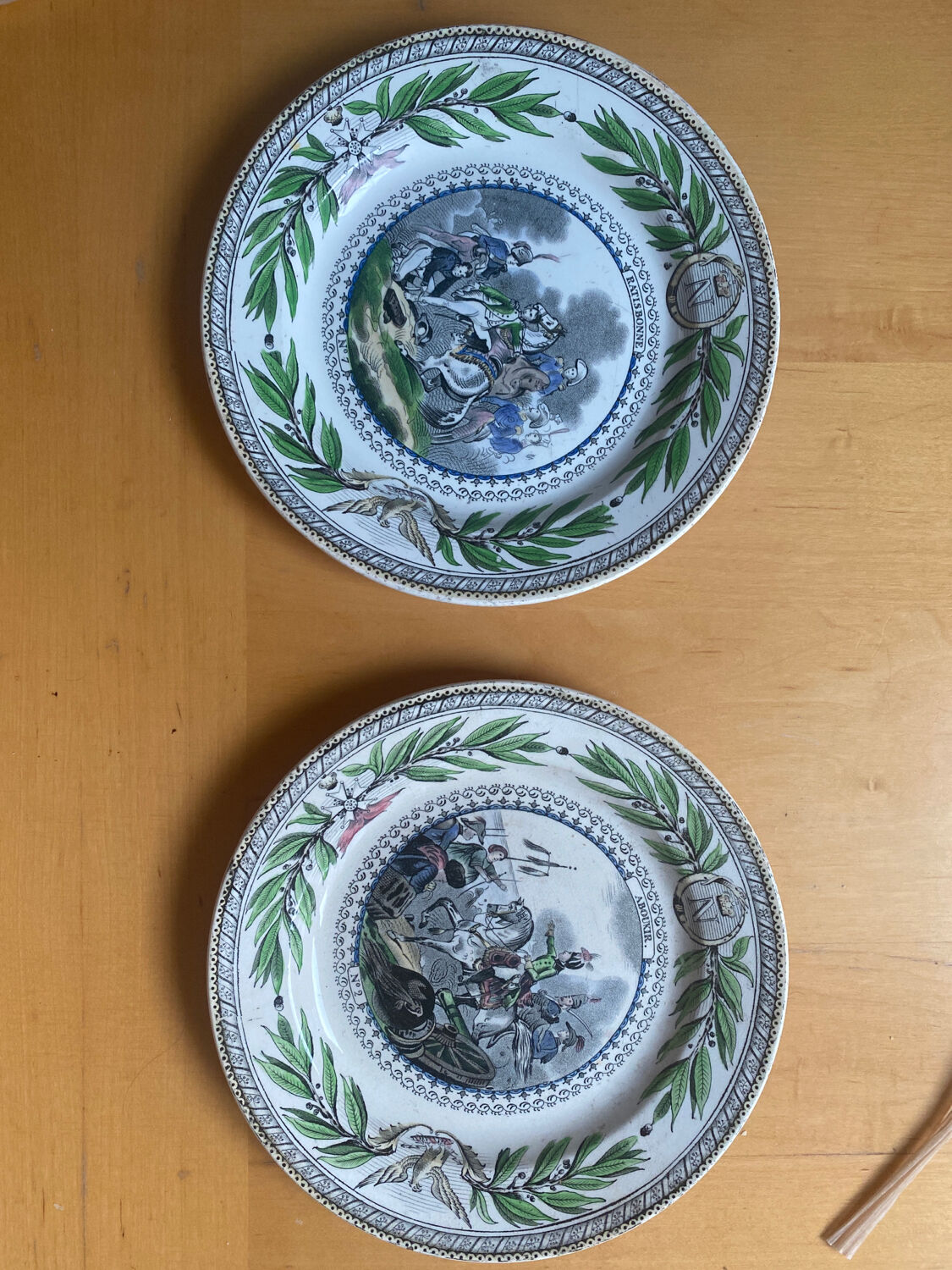 Pair of plate Creil Montereau - Napoleon