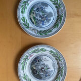 Pair of plate Creil Montereau - Napoleon