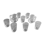 Lot of 7 glasses and 2 carafes