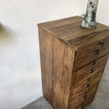 Small old vertical craft cabinet with 5 drawers