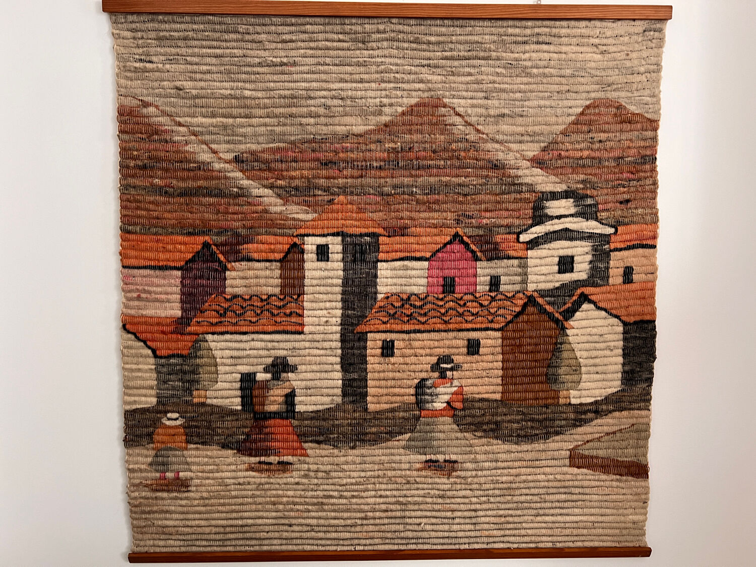 Ancient wall tapestry from South America