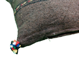 Coussin berbère chocolat liséré