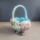 Antique slip basket pot