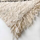 Moroccan Berber carpet blessed ouarain ecru with black diamonds engraved 325x200cm