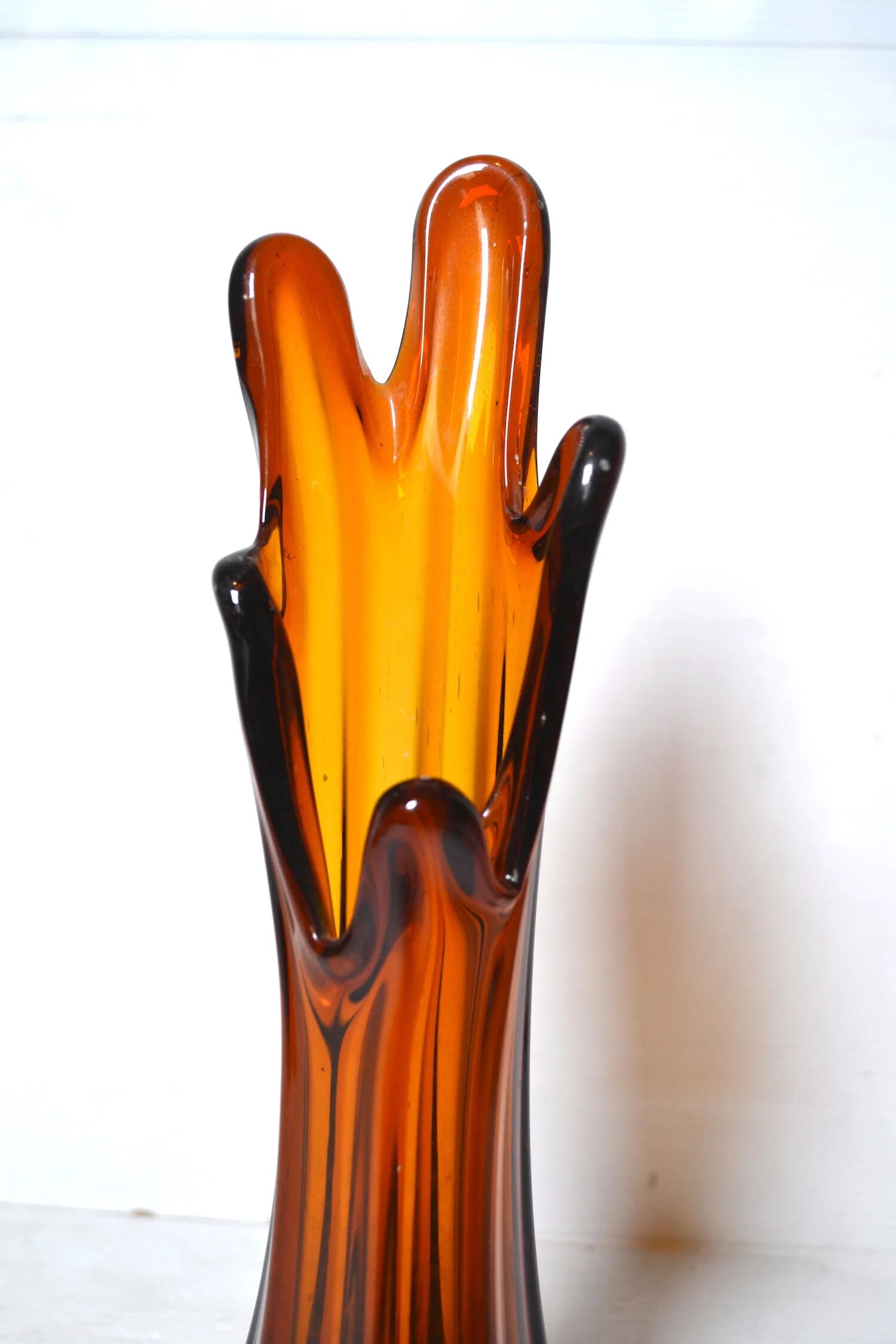 Organic blown glass vase