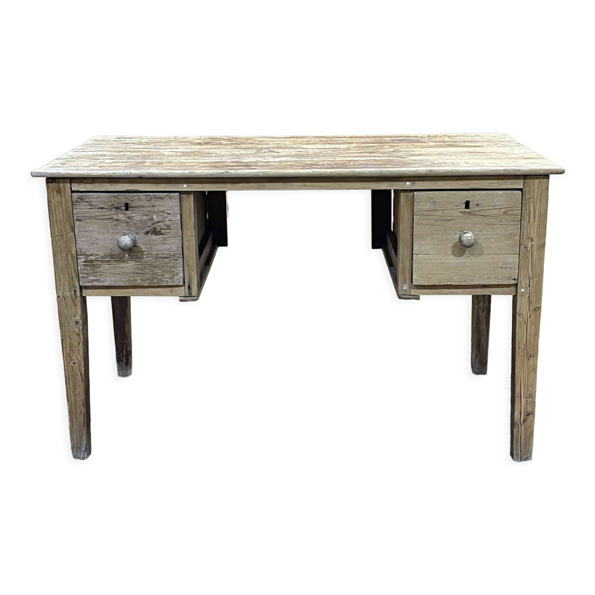 English flat desk in fir of the early twentieth century