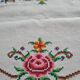 Tea tablecloth with cross stitch embroidery and 4 matching napkins