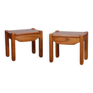 paire de chevets en orme - 1980