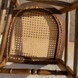 Set of 5 caned bistro chairs