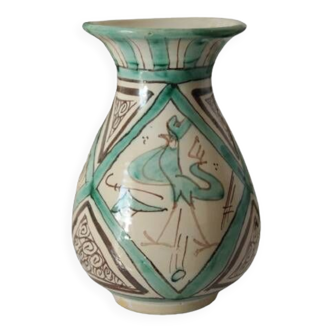 Spanish enamelled terracotta vase PUNTER 1960