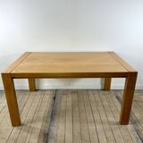 Extendable table in solid oiled elm by maison regain 1970