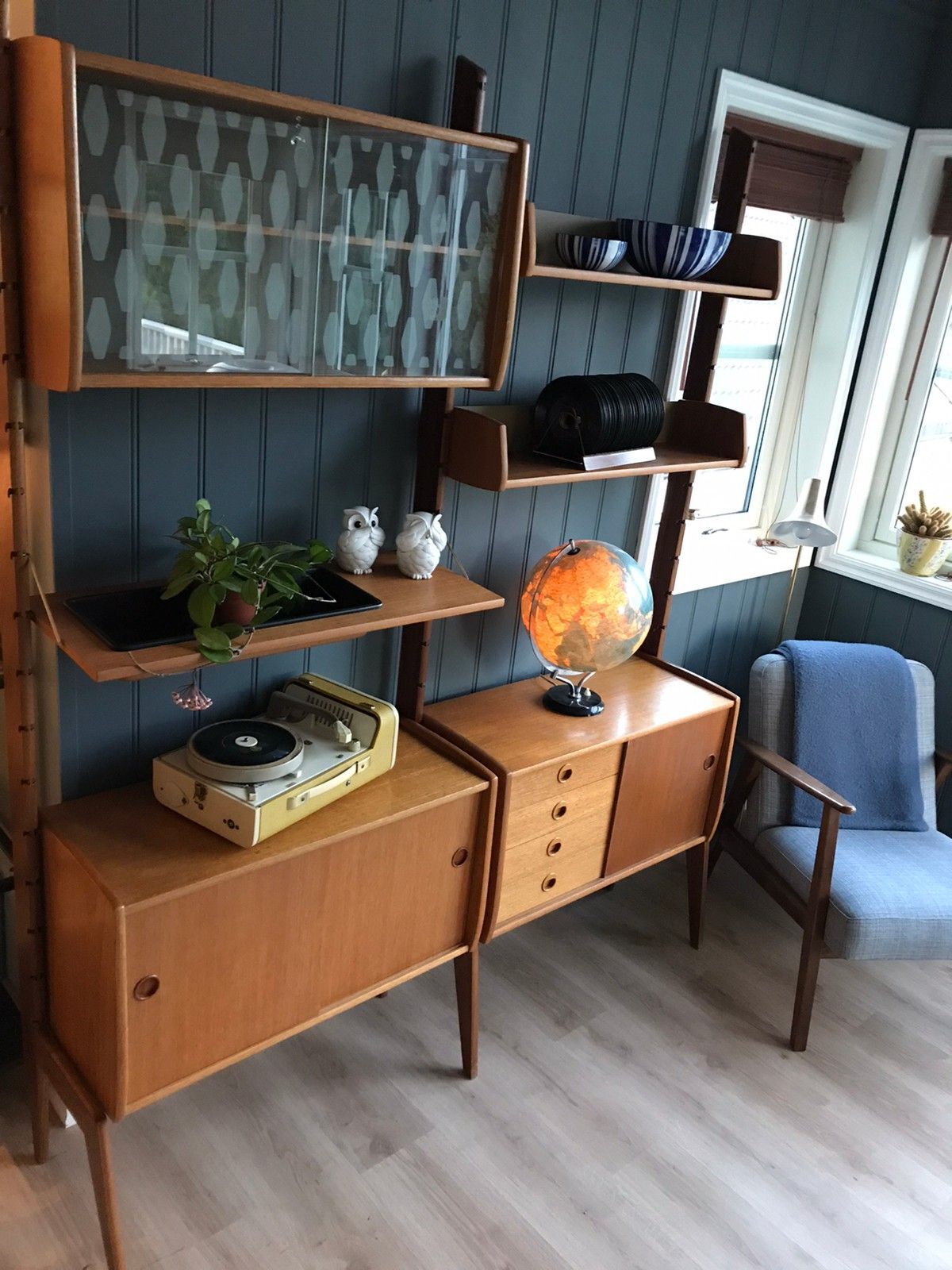 Norwegian teak storage furniture, Ergo model, 2 modules by Blindheim