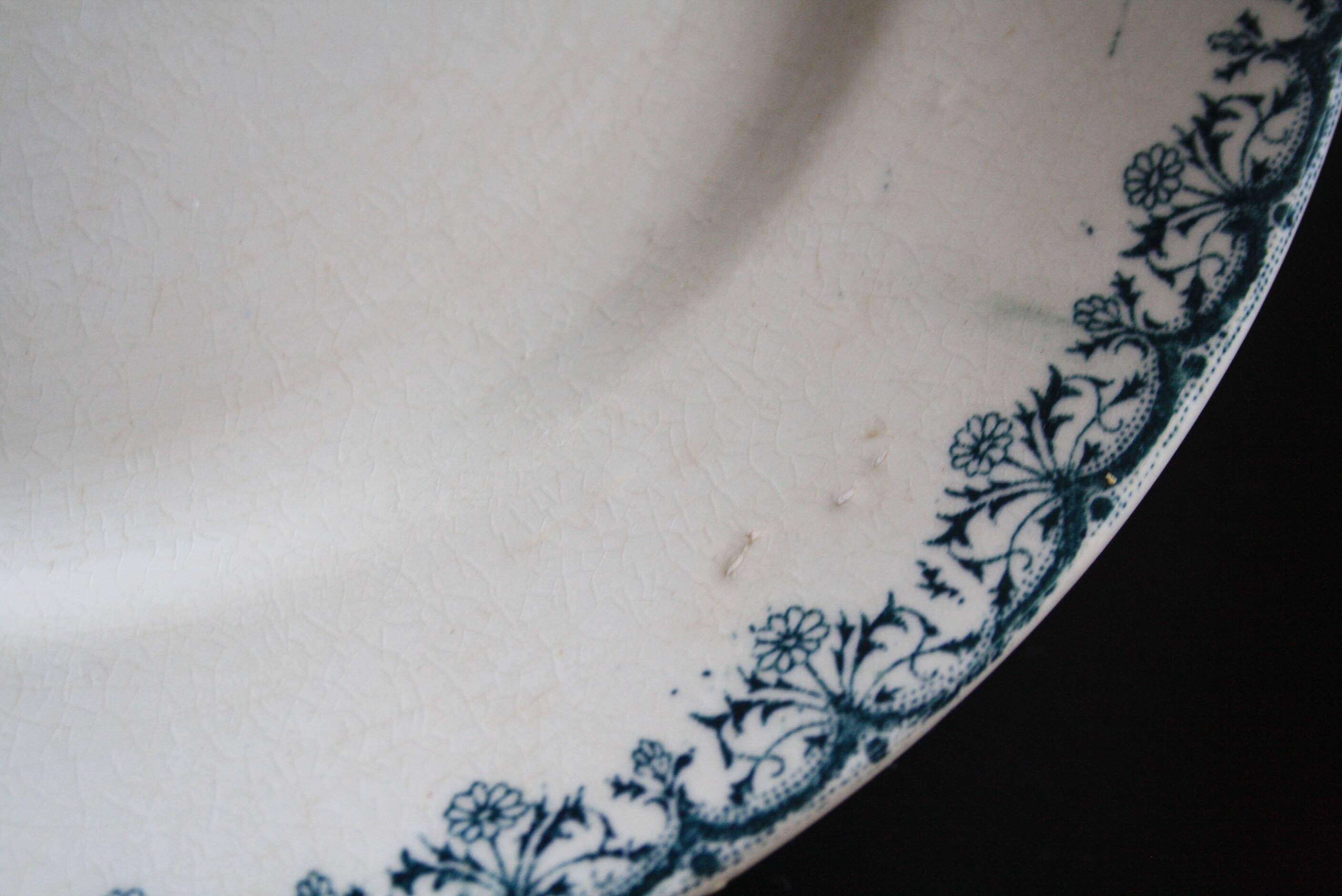 Set of 5 ironstone plates Moulin des Loups & Hamage