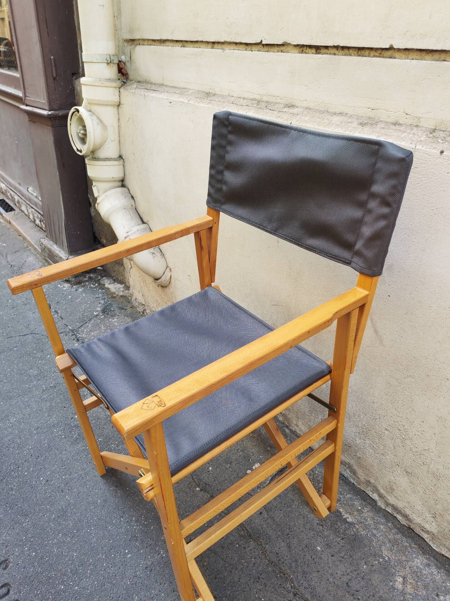 Fauteuil pliant style nautique, metteur en scène 