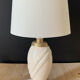 Beige and gilded ceramic lamp Robert de Schuytener
