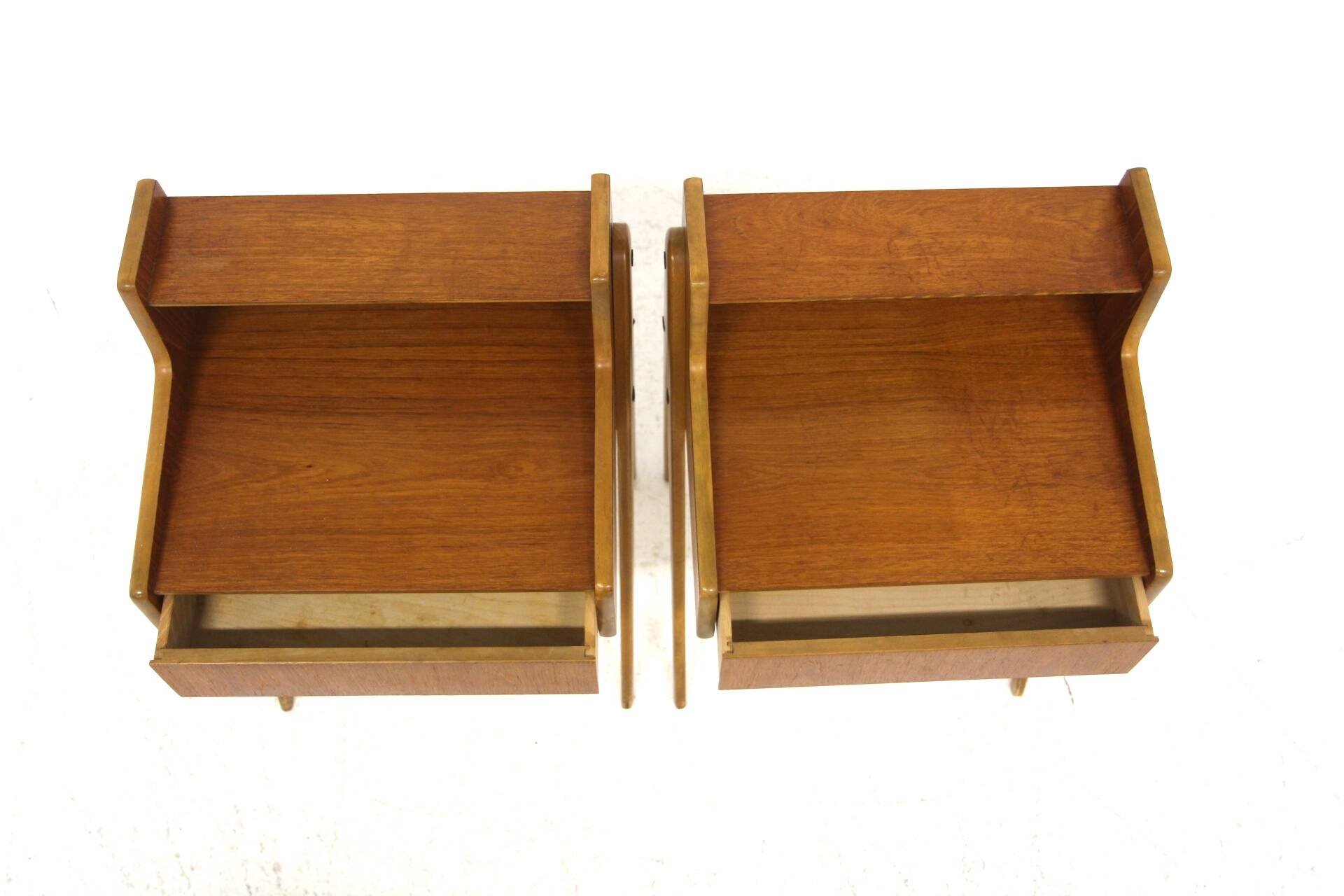 Set of 2 teak bedside tables, Sweden, 1950