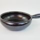 Ebony enameled ceramic fondue pot signed André Martin Vallauris 1950s