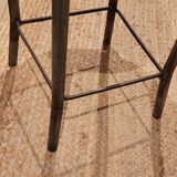 High workshop stool in wood and metal