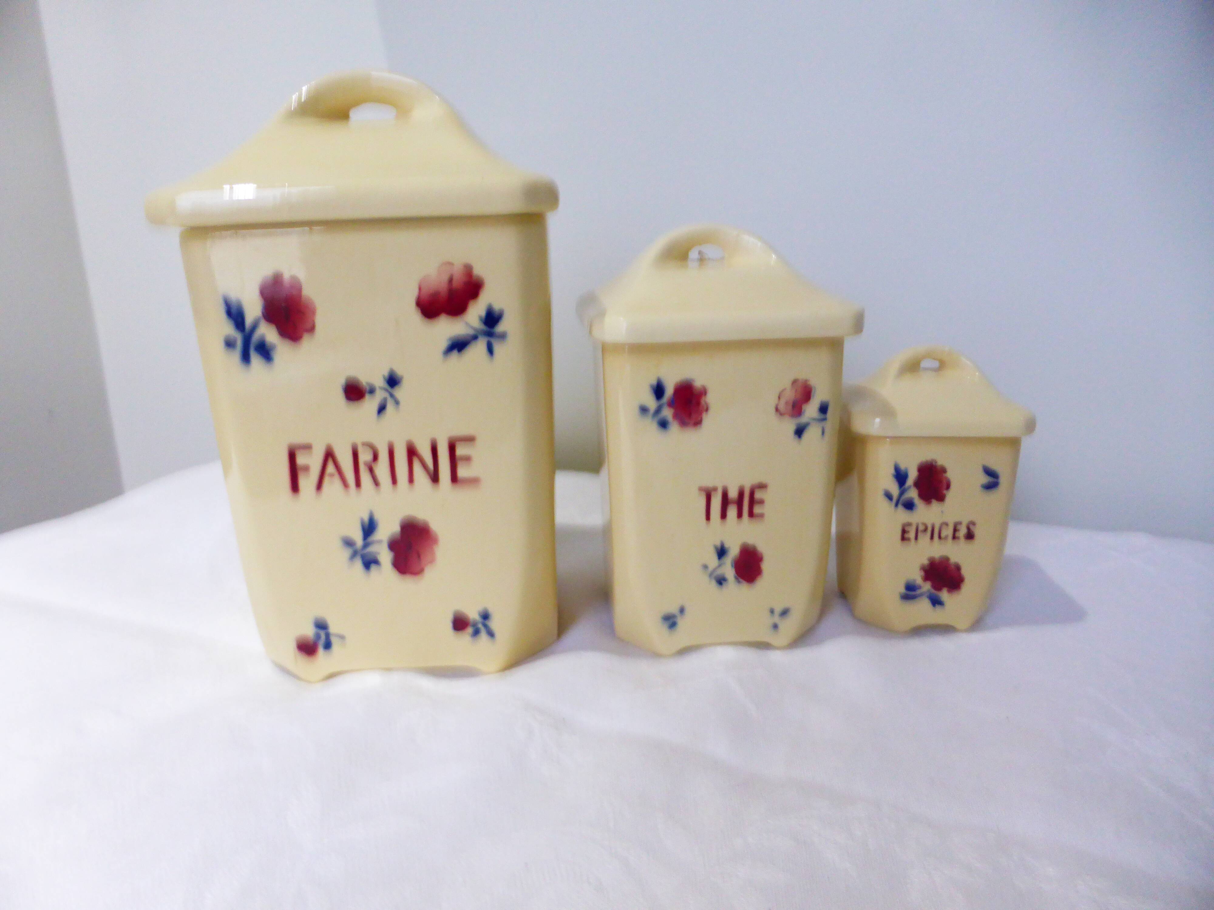 Set of 3 spice jars from Badonviller 211293