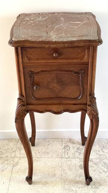 TABLE de Chevet Style Louis XV MARBRE