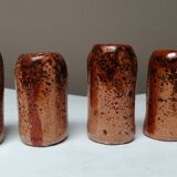 Set of 5 vases, stoneware pots signed sirkka 78