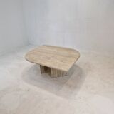 Italian travertine coffee table, 1980's