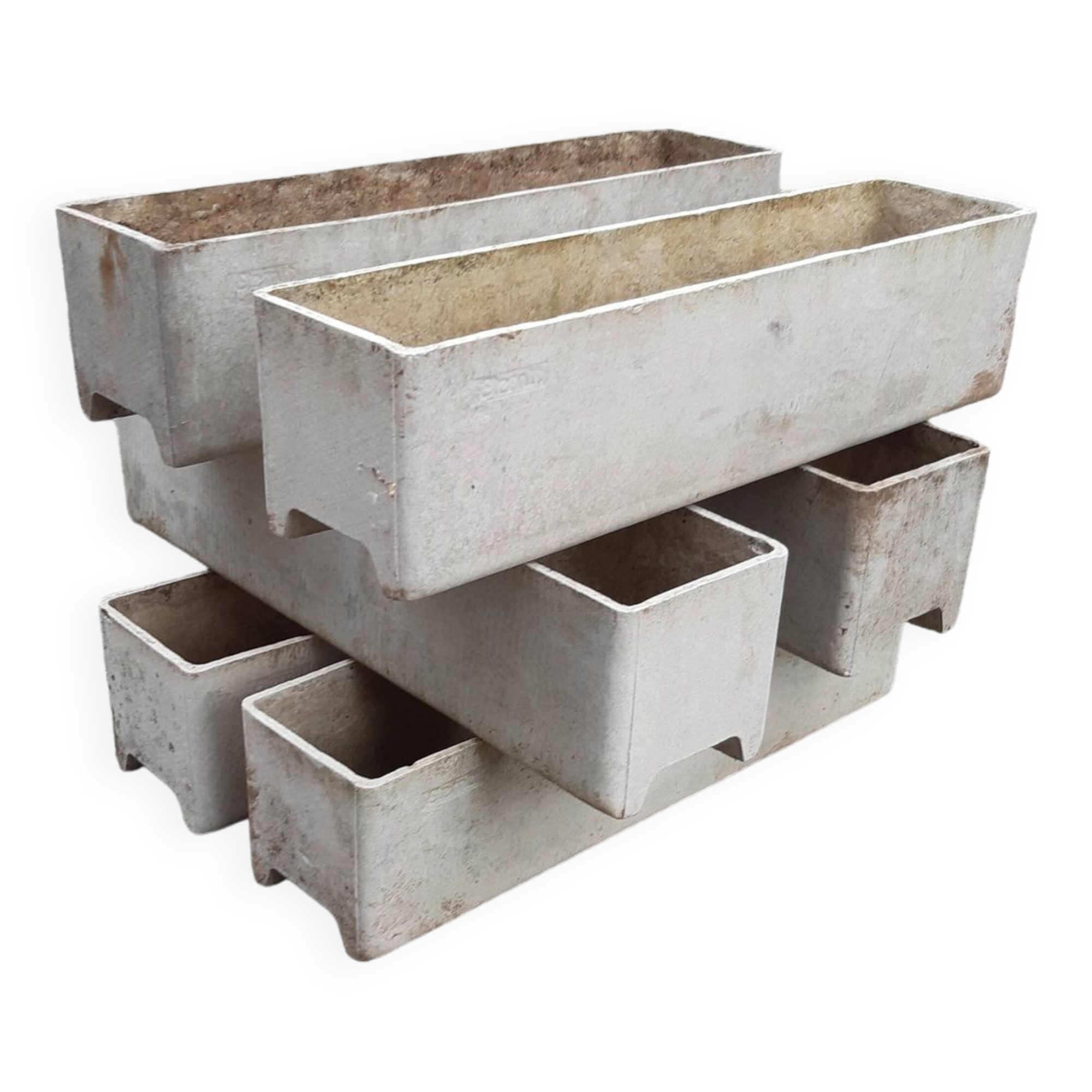 Set of 6 vintage Eternit edition planters