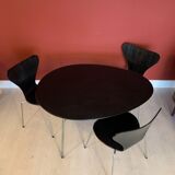 Arne Jacobsen dining set with egg table Model 3603 and chairs, 1960s