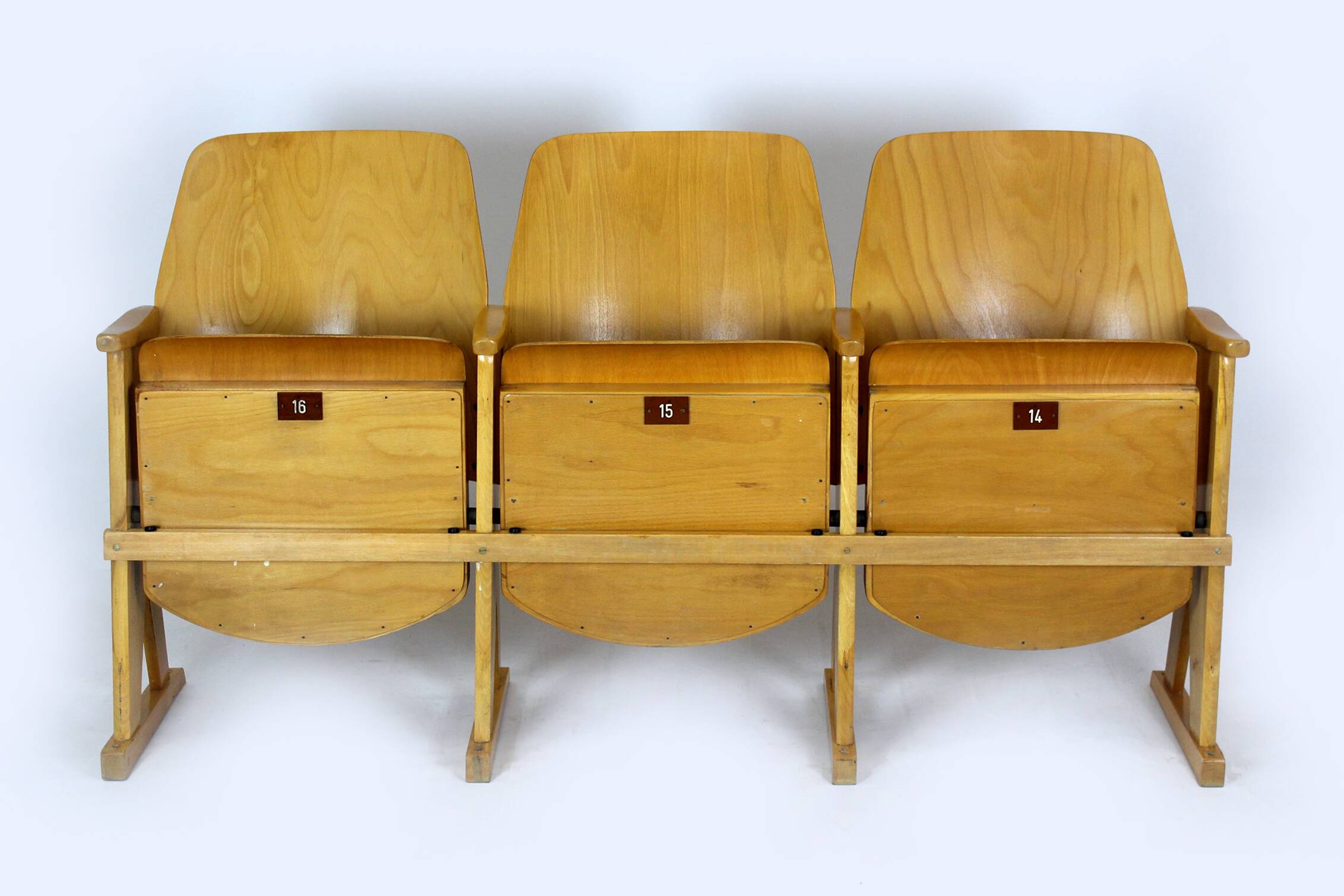 Chaises de cinéma vintage de Ton, années 1960, ensemble de 7