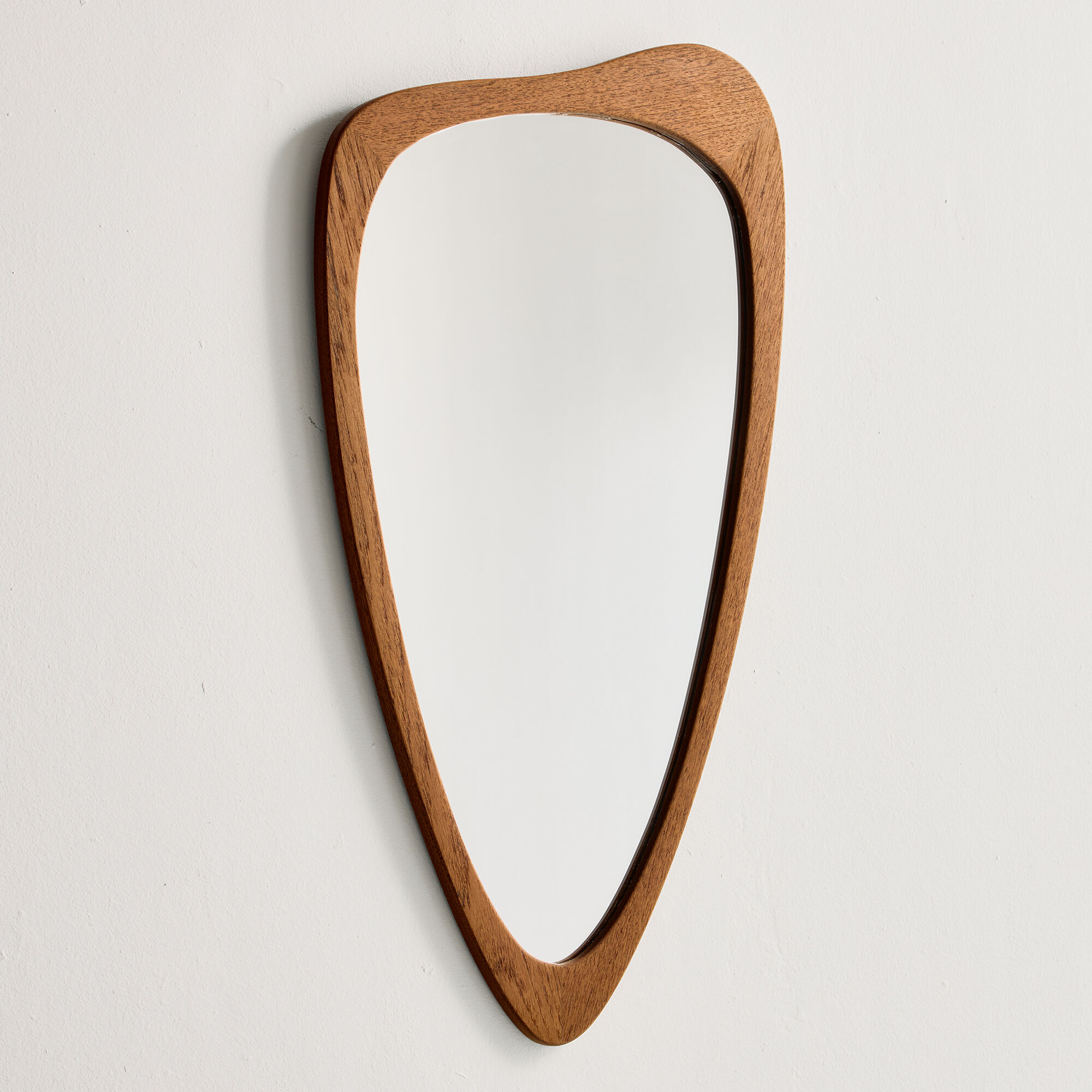 Framed mirror in teak