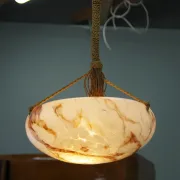 Art Nouveau Glass Pendant, Czechoslovakia, 1920s