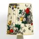Large elegant 1960s KPM table lamp in porcelain and pleated silk lampshade