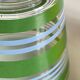 Pair of VINTAGE Silkscreened Glass Plant Pots
